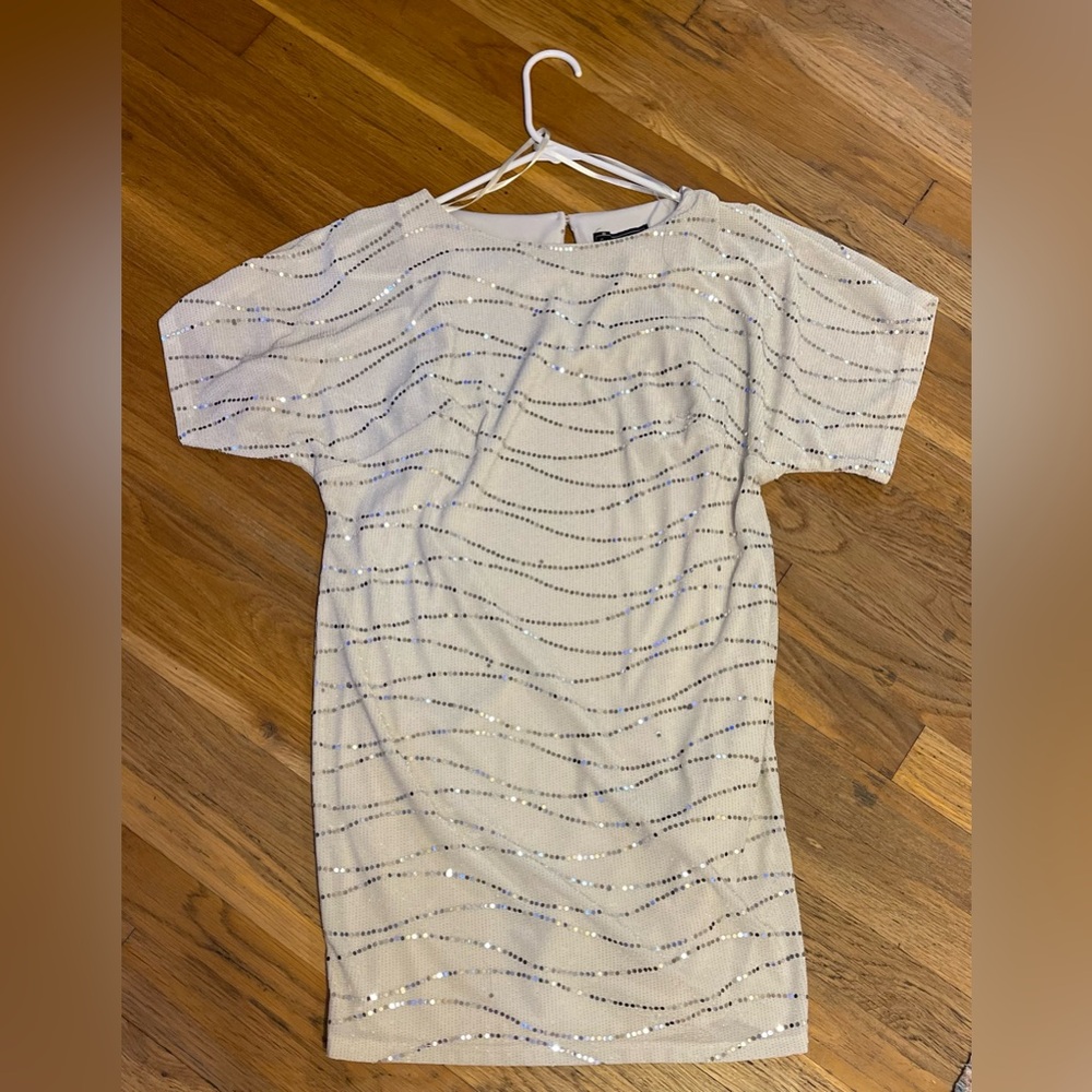 Jessica Howard Silver Sequin Dress